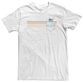 Big & Tall Disnye Lilo And Stitch Aloha Pocket Hit Tee