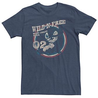 Big & Tall Disney Lilo & Stitch Wild 'N Free Stitch Americana Tee