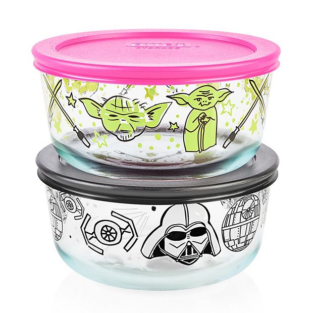 Pyrex Star Wars Yoda & Darth Vader 4-pc. Glass Food Storage Set