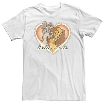 Big & Tall Disney Lady and the Tramp Vintage Valentine Tee