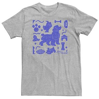 Big & Tall Disney Lady And The Tramp Silhouette Icons Tee