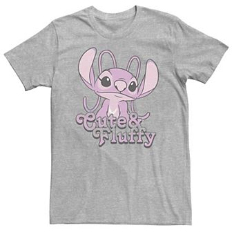 Big & Tall Disney Lilo & Stitch Valentine's Day Angel Cute & Fluffy Tee