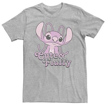 Big & Tall Disney Lilo & Stitch Valentine's Day Angel Cute & Fluffy Tee