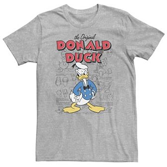 Big & Tall Disney Donald Duck Original Donald How To Draw Background Tee