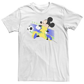 Big & Tall Disney Mickey Mouse Brazil Soccer Uniform Portrait Tee