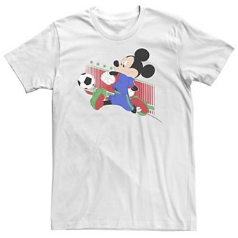 Big & Tall Disney Mickey Mouse Italy Soccer Uniform Portrait Tee