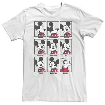 Big & Tall Disney Mickey Mouse Emotions Goofy Smile Tee