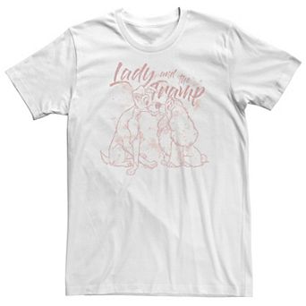Big & Tall Disney Lady & The Tramp Splatter Outline Tee