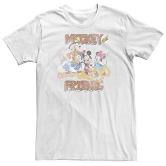 Big & Tall Disney Mickey And Friends Group Shot Cartoon Portrait Tee