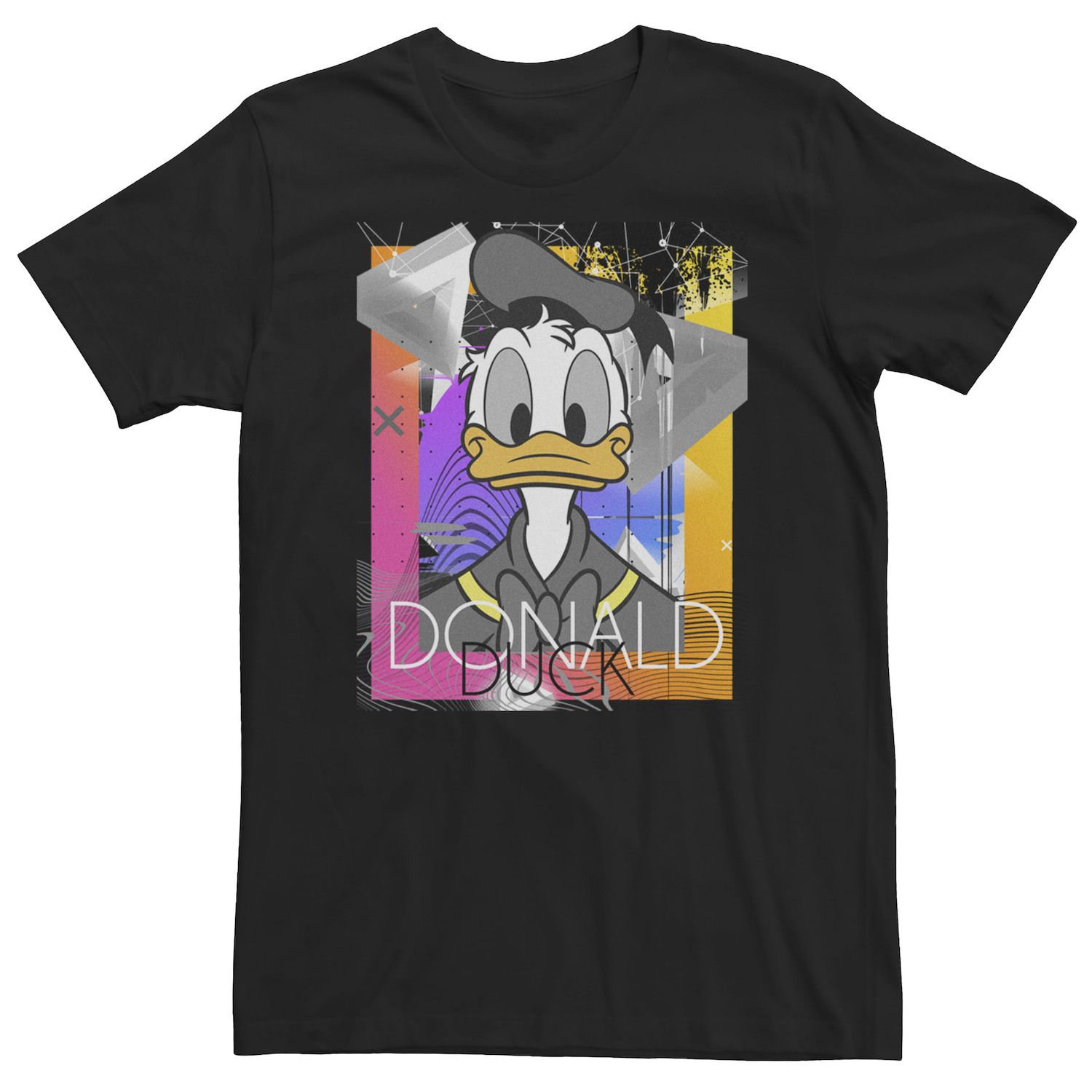 Image for Disney Big & Tall Donald Duck Face Portrait Abstract Background Tee at Kohl's.