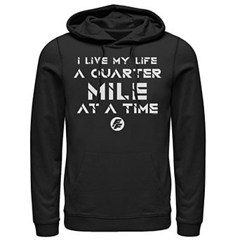 Men's Fast & Furious Life At A Quarter Mile At A Time Word Stack Hoodie