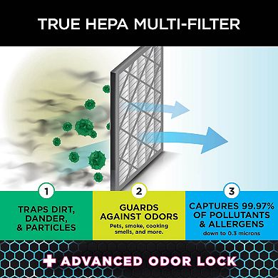 Shark Air Purifier 4 Fan Anti-Allergen HEPA Filter with Advanced Odor Lock (HE4FKPET)