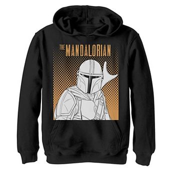Boys 4-20 Star Wars The Mandalorian Halftone Portrait Graphic Hoodie