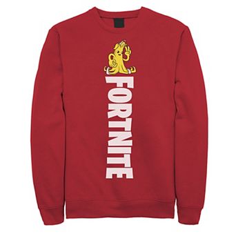 Men's Fortnite Peely Peace Sign Portrait Sweatshirt