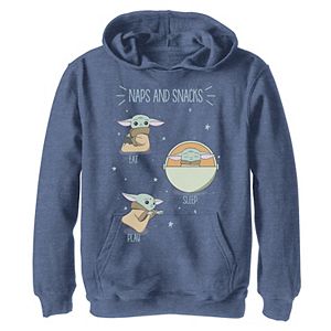 Sweat à Capuche Star Wars The Mandalorian Avec Grogu (Baby Yoda) - Motif Trio De Poses Cartoon - Coupe Classique