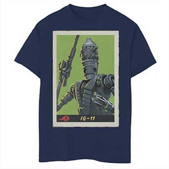 Boys 8-20 Star Wars The Mandalorian IG-11 Droid Card Graphic Tee