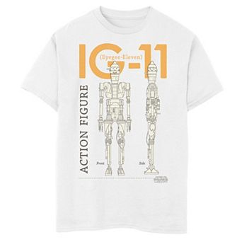 Boys 8-20 Star Wars The Mandalorian IG-11 Action Figure Graphic Tee
