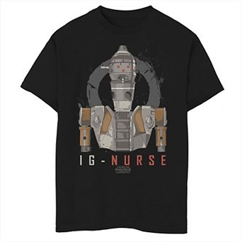 Boys 6-20 Star Wars The Mandalorian IG-11 Nurse Droid Portrait Graphic Tee
