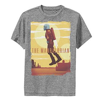 Boys 8-20 Star Wars The Mandalorian Jet Pack Poster Performance Graphic Tee