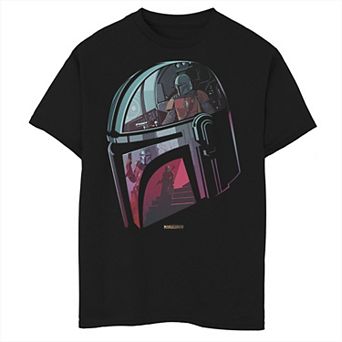 Boys 6-20 Star Wars The Mandalorian Helmet Reflection Graphic Tee