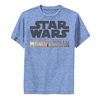 Boys 8-20 Star Wars The Mandalorian Show Logo Stack Performance Graphic Tee