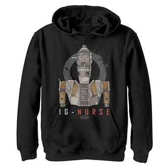 Boys 4-20 Star Wars The Mandalorian IG-11 Nurse Droid Portrait Graphic Hoodie