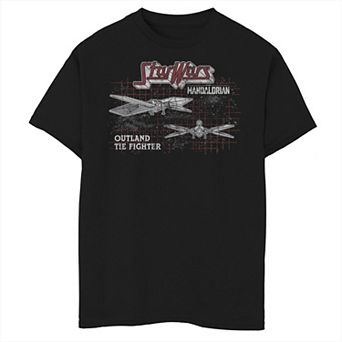 Boys 6-20 Star Wars The Mandalorian TIE Fighter Grid Graphic Tee