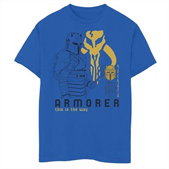 Boys 6-20 Star Wars The Mandalorian Armorer Line Art Graphic Tee