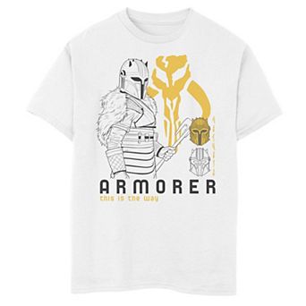 Boys 6-20 Star Wars The Mandalorian Armorer Line Art Graphic Tee