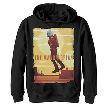 Boys 4-20 Star Wars The Mandalorian Jet Pack Poster Graphic Hoodie