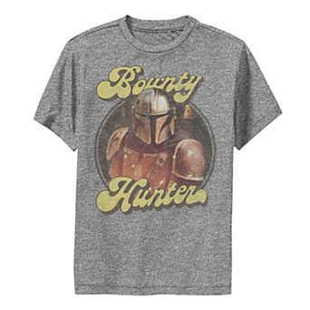 Boys 8-20 Star Wars The Mandalorian Retro Bounty Hunter Performance Graphic Tee