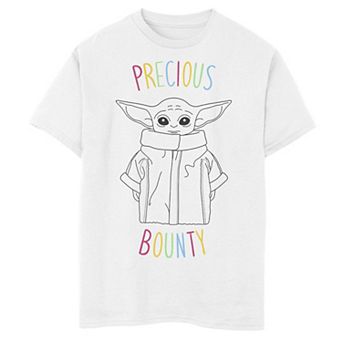 Boys 6-20 Star Wars The Mandalorian The Child aka Baby Yoda Precious Bounty Outline Graphic Tee