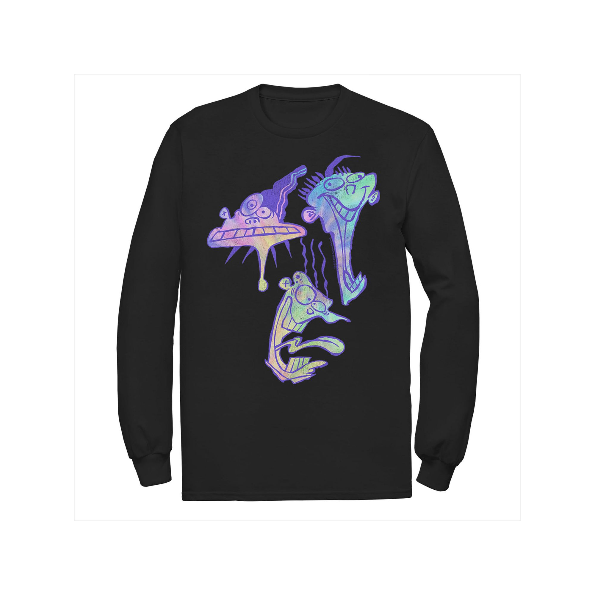 Mens Ed, Edd & Eddy Trippy Laughing Head Shots Tee, Size: Small, Black