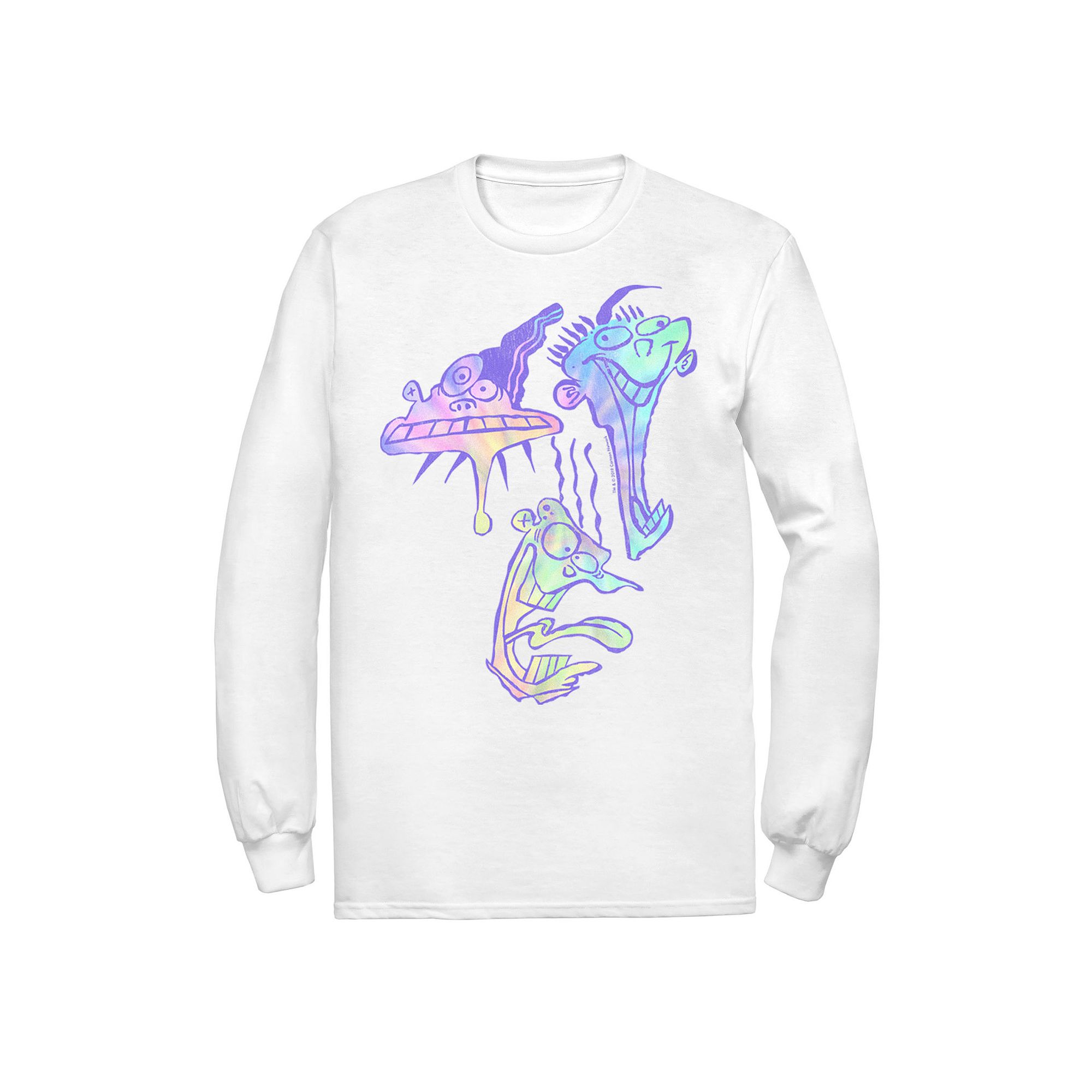 Mens Ed, Edd & Eddy Trippy Laughing Head Shots Tee, Size: Small, White
