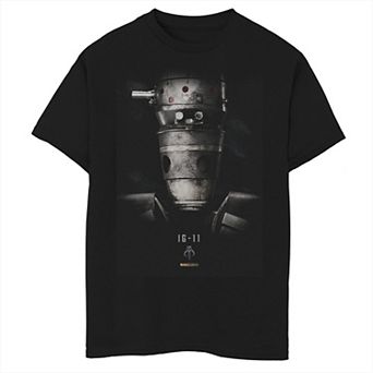 Boys 8-20 Star Wars The Mandalorian IG-11 Dark Portrait Graphic Tee