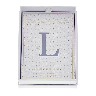 City Luxe Silver Tone Cubic Zirconia Pave Initial Stud Earrings