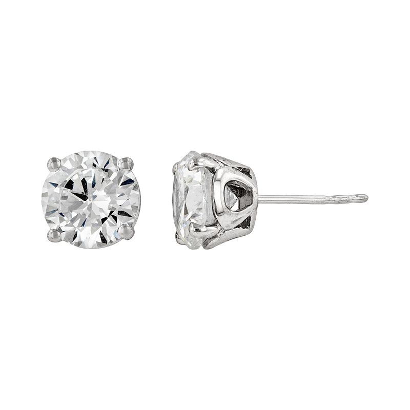 DiamonLuxe Sterling Silver 3 1/10-ct. T.W. Simulated Diamond Stud Earrings,