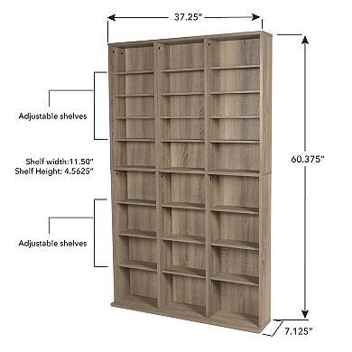 Atlantic 27-Shelf Tall Bookcase