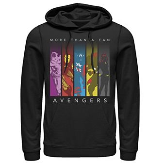 Men's Marvel Avengers More Than A Fan Colorful Panel Silhouette Hoodie