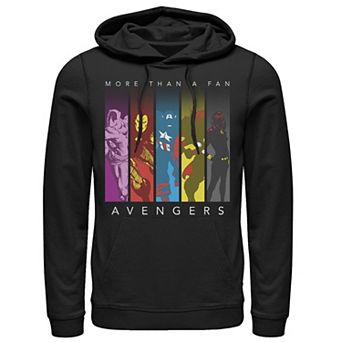 Men's Marvel Avengers More Than A Fan Colorful Panel Silhouette Hoodie