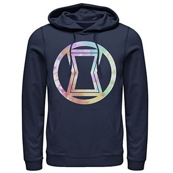 Men's Marvel Black Widow tie Dye Symbol Hoodie
