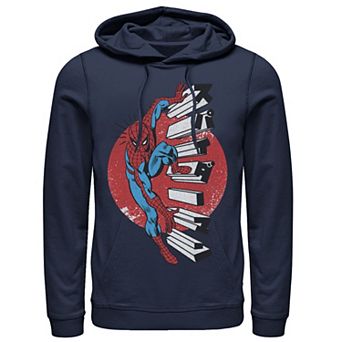 Men's Marvel Spider-Man Kanji Climbing Stairs Hoodie