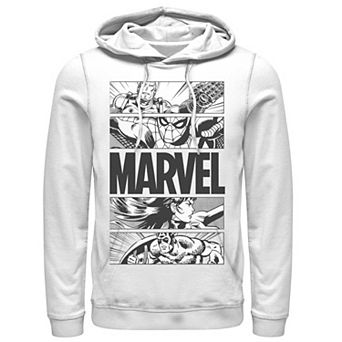 Men's Marvel Avengers Retro Action Panel Fill Hoodie