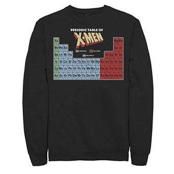 Men's Marvel Periodic Table Of X-Men Elements Colorful Sweatshirt