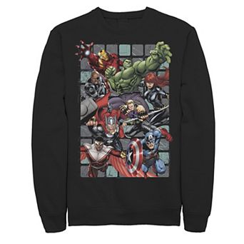 Men's Marvel Group Action Poster Sweatshirt