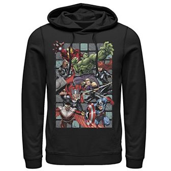 Men's Marvel Group Action Poster Hoodie