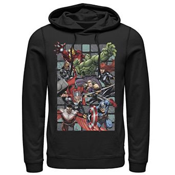 Men's Marvel Group Action Poster Hoodie