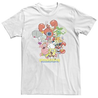 Big & Tall SpongeBob SquarePants Group Shot Title Pose Tee
