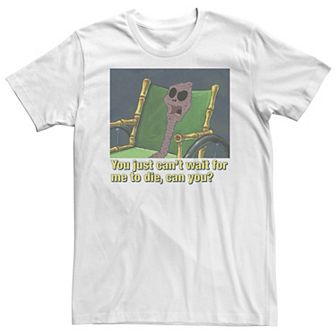 Big & Tall SpongeBob SquarePants "You Just Can't Wait For Me To Die, Can You?" Skeleton Tee