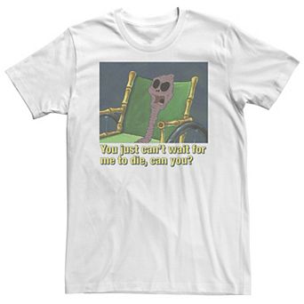 Big & Tall SpongeBob SquarePants "You Just Can't Wait For Me To Die, Can You?" Skeleton Tee